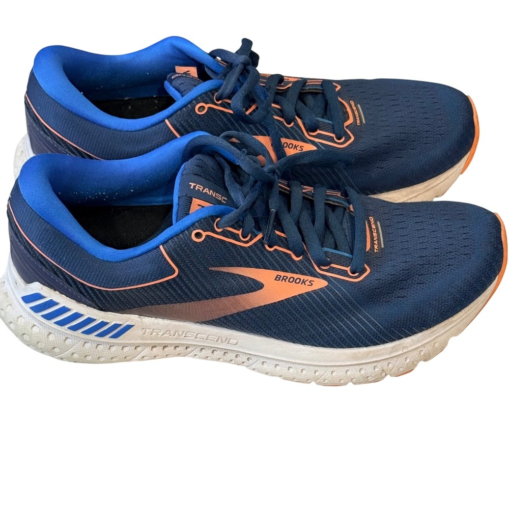 Brooks Transcend 7 Womens Running Shoes Navy Blue Coral Size 8 Medium